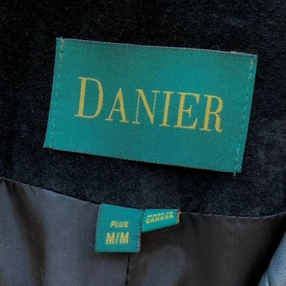 Danier Canada Genuine Suede Leather Pocketed Zip Coat Jacket Black Size M - Picture 5 of 7